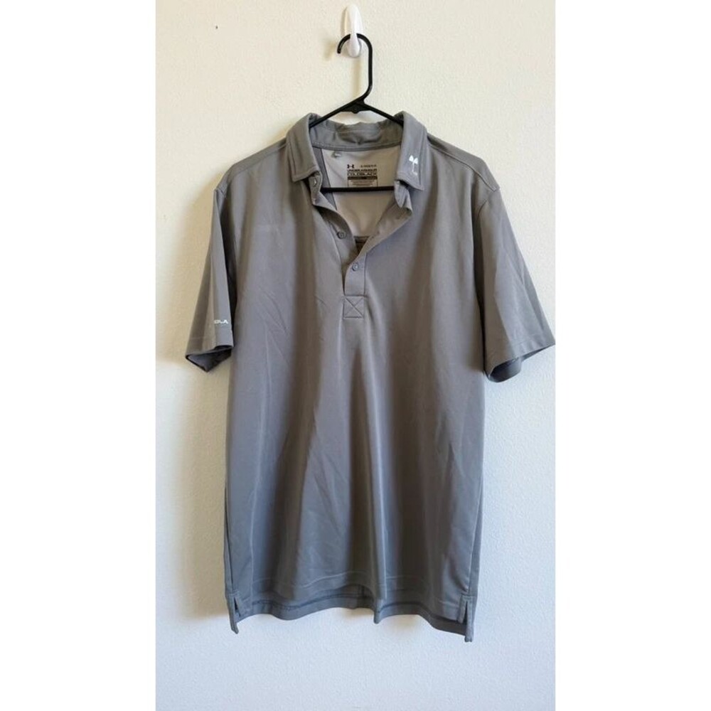 Under Armour ColdBlack Golf Polo Mens XL Gray HeatGear Short Sleeve Performance